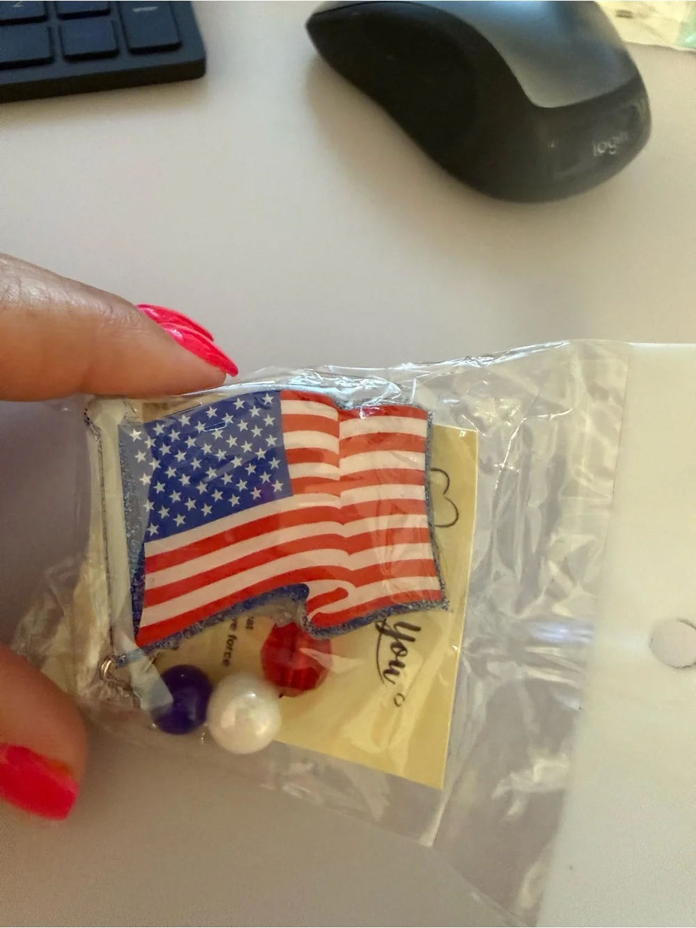American Flag badge reel